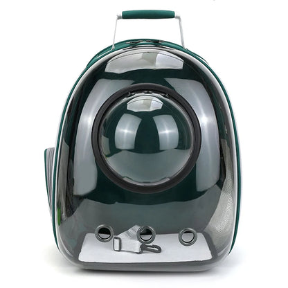 Transparent Pet Carrier Backpack - Breathable Space Capsule Design for Cats and Dogs