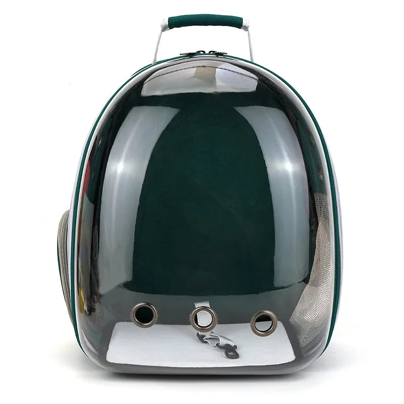 Transparent Pet Carrier Backpack - Breathable Space Capsule Design for Cats and Dogs