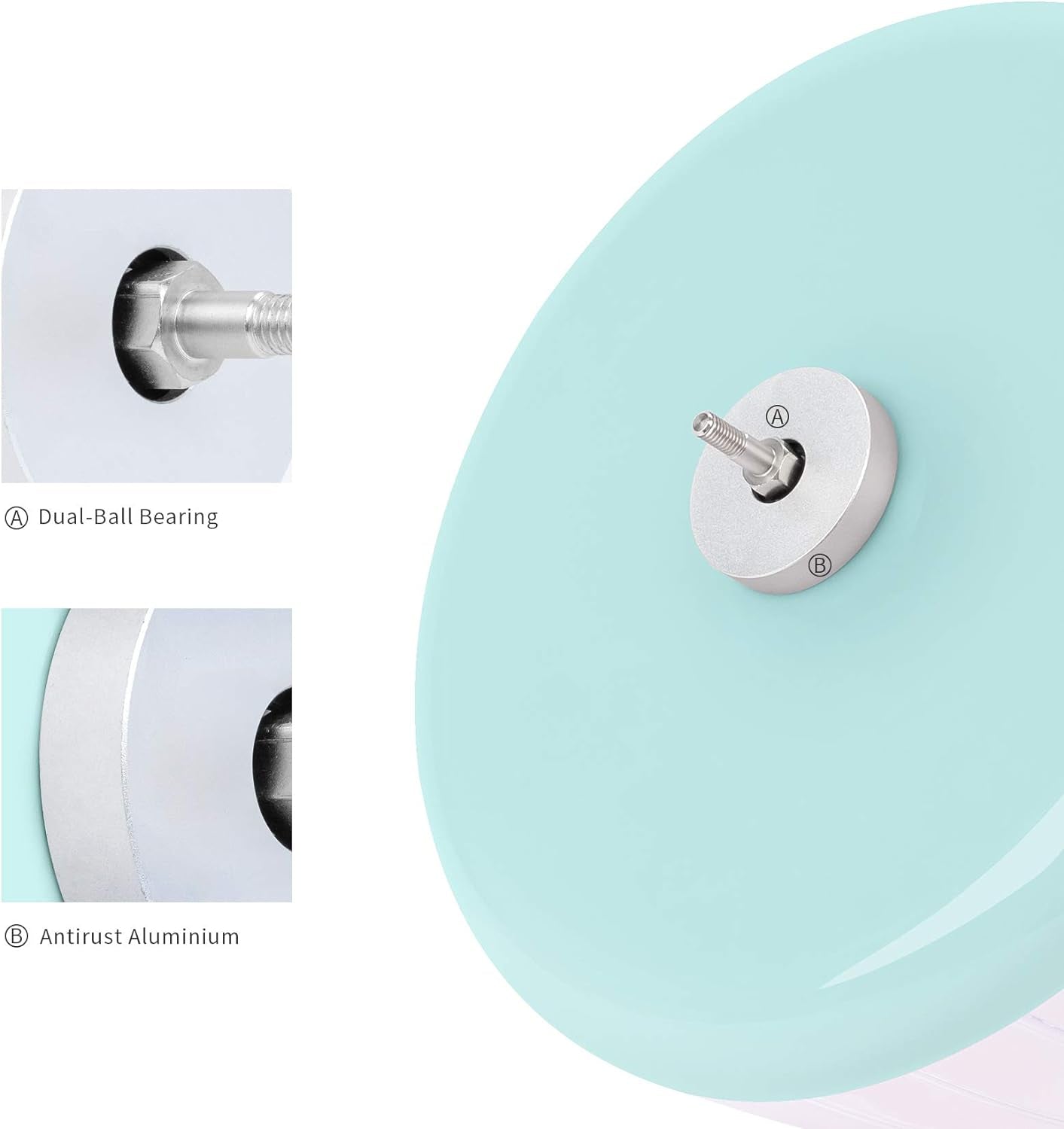 Super-Silent Hamster Exercise Wheel: Quiet 8.2 Inch Running Wheel | Can 9.1-11.8" Adjustable Height - No Bend Back Spinner Running for Dwarf Syrian Hamster Gerbils Mice or Other Small Animal