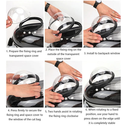 Transparent Pet Carrier Backpack - Breathable Space Capsule Design for Cats and Dogs